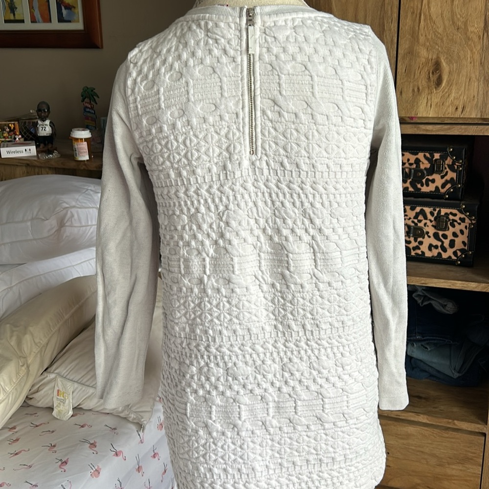 Merona Gray & White Tunic Shirt - Small - Picture 3 of 5
